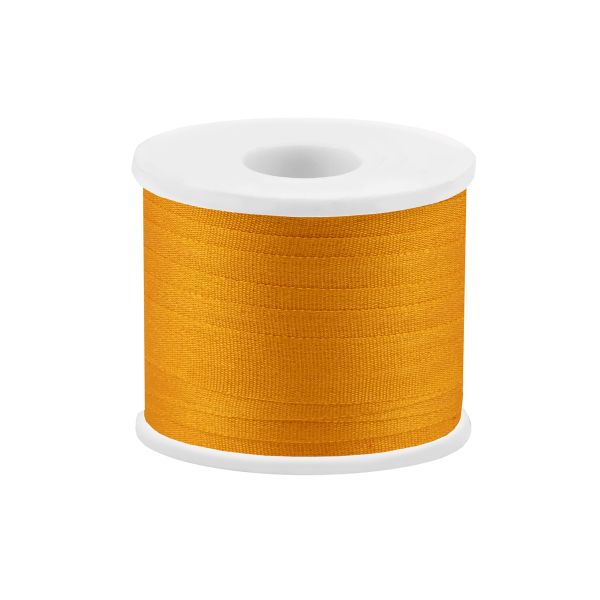 Лента (тесьма) шелковая 7.0 мм / 45.5±0.5 метров, №030 т.желтый, Gamma SR-7