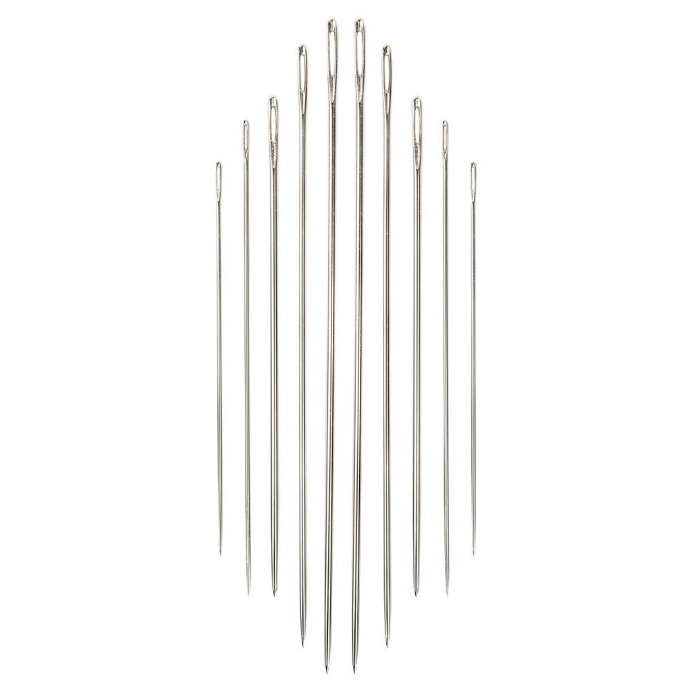 Иглы ручные для намётки, 10 шт, в конверте