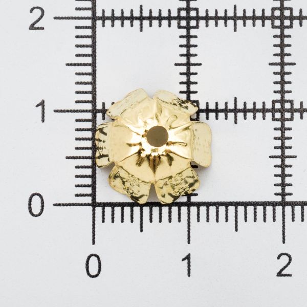 Шапочка для бусин 4AR209, 13мм 30 шт/упак, Astra&Craft (Светлое золото)