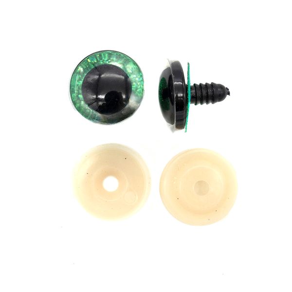 Глаза для кукол и игрушек зеленые 25 мм, 2 шт
