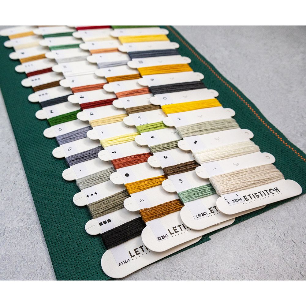 Набор для вышивания нитками LetiStitch L8224, Отдых у камина 15х17см