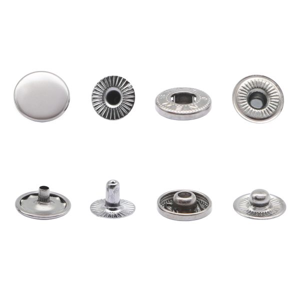 Кнопка Альфа (S-образная) ⌀12.5 мм, ≈1440 шт, №54, СТАЛЬ, чер.никель, NEW STAR