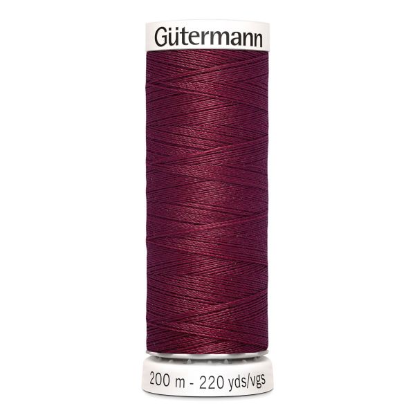 Нитки универсальные Gutermann Sew-all, 200м, 375 красная слива, 5 катушек
