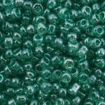 Бисер Astra&Craft 11/0 (2.1 мм), 200 г (10х20 г), цв. 123А т. зеленый/прозрачный, глянцевый