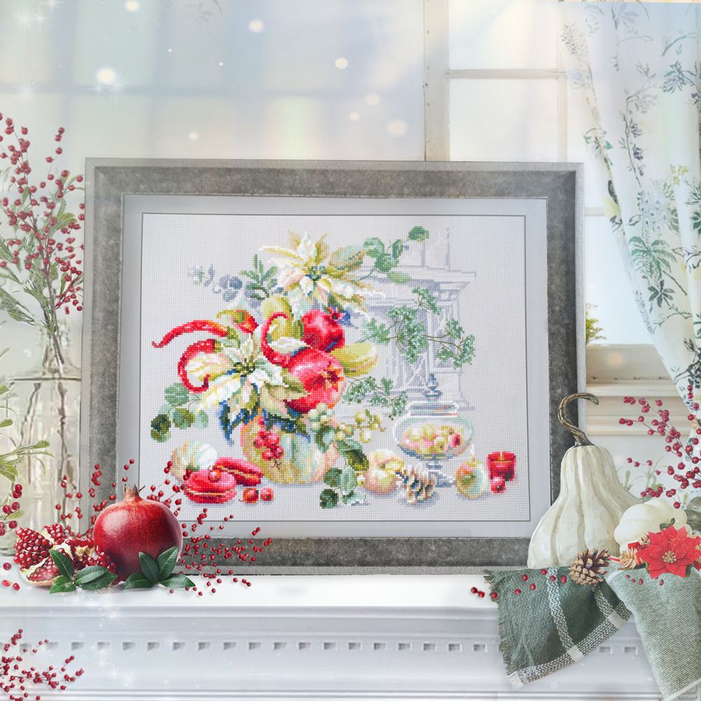 Набор для вышивания нитками Чудесная игла, Зимняя импровизация, 32х25 см