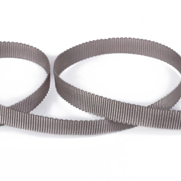 Лента репсовая (в рубчик) с зубчатым краем 10.0 мм, 25±1 метров, 012 серый, Gamma PTGR-10