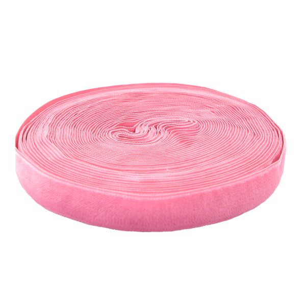 Лента бархатная (тесьма) 20.0 мм / 10±0.5 метров, рис. 8319, цв.5 розовый