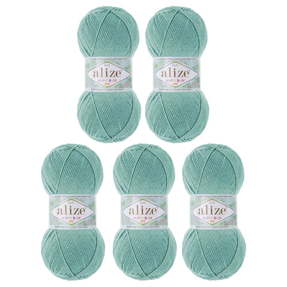 Пряжа Alize (Ализе) Happy Baby New / уп.5 мот. по 100 г, 320м, 463 мята