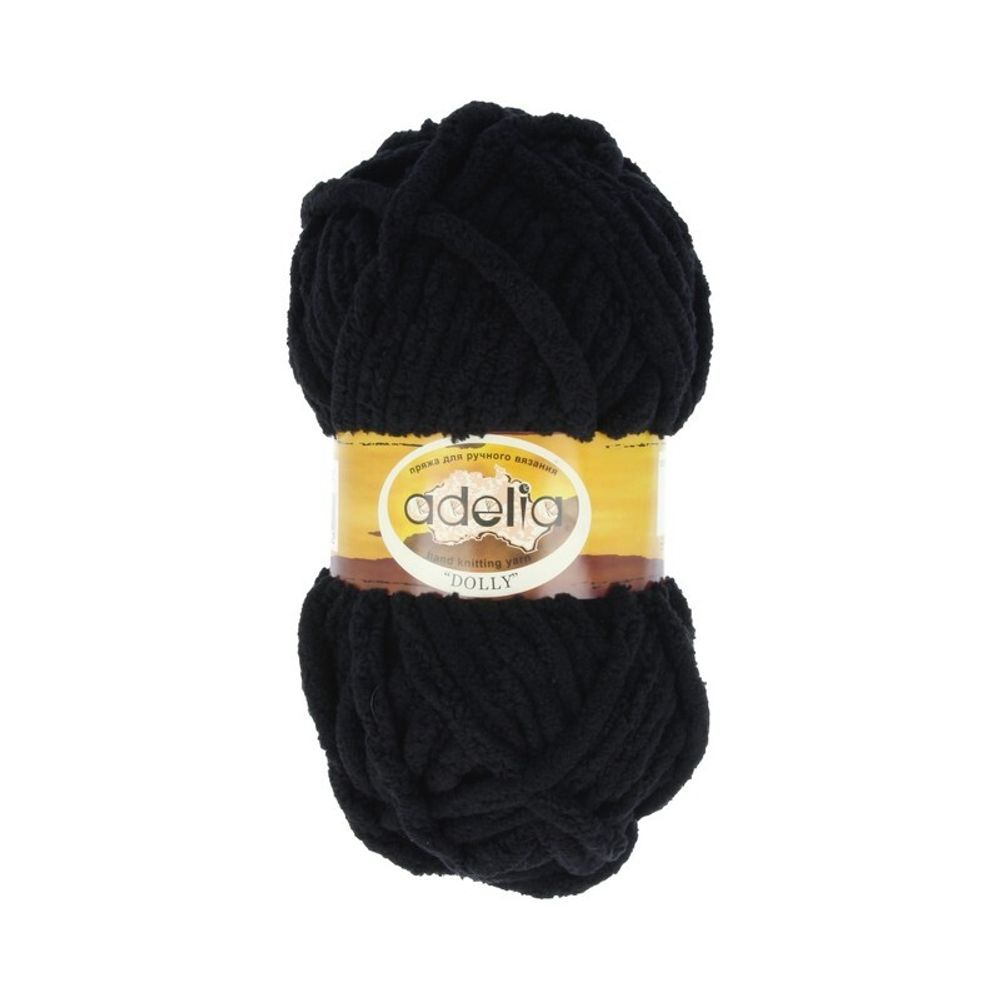 Пряжа Adelia Dolly / уп.5 мот. по 100г, 40м, 02 черный Пряжа Adelia Dolly / уп.5 мот. по 100г, 40м, 02 черный
