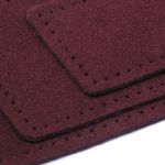 Набор заплаток пришив. из замши, прямоуг-к 4х6,4см, 6х9,6см, 8х12,7см, с перфорацией, 3 шт (31 бордовый), 59403