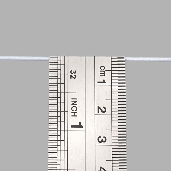 Резинка шляпная (шнур эластичный) ⌀1.0 мм / 30 метров, 0370-1100, цв.белый