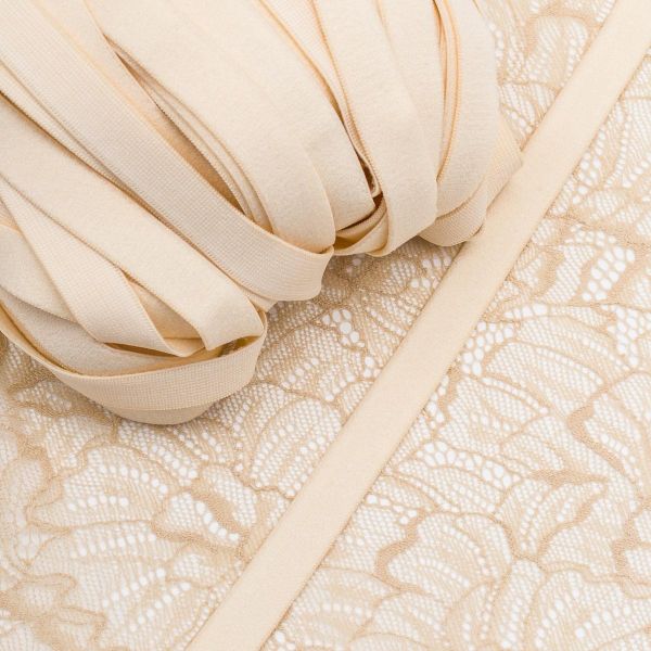 Резинка бельевая (отделочная) 12.0 мм / 50 метров, шампань