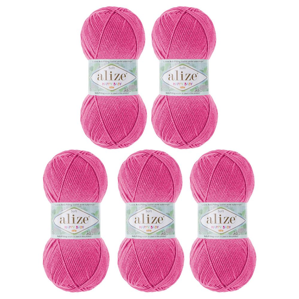 Пряжа Alize (Ализе) Happy Baby New / уп.5 мот. по 100 г, 320м, 157 сахарная вата