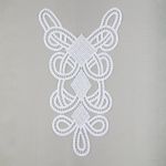 Пришивная кружевная вставка 160 мм, гипюр, 10 шт, Турция, белый, Gamma GIC-27-01