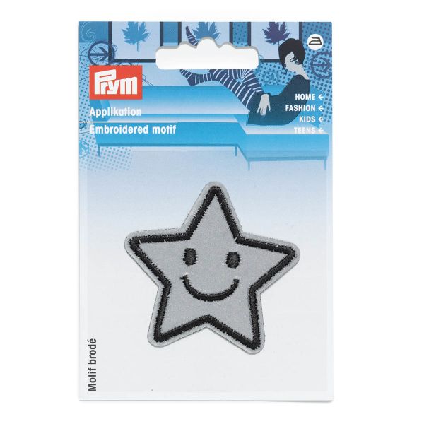 Термоаппликация свет.кл, пр. Звезда серебр. 1шт, Prym