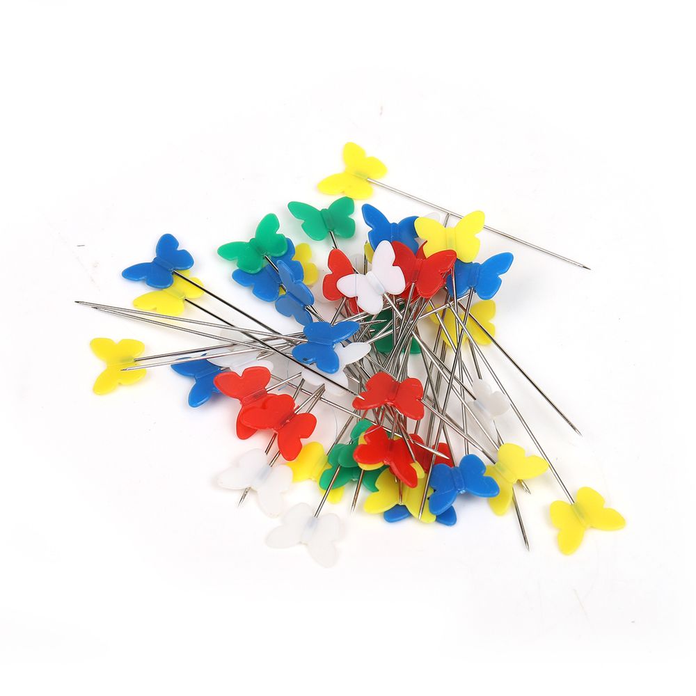 Булавки портновские для квилтинга "Бабочки" сталь, 50 шт, 53 мм