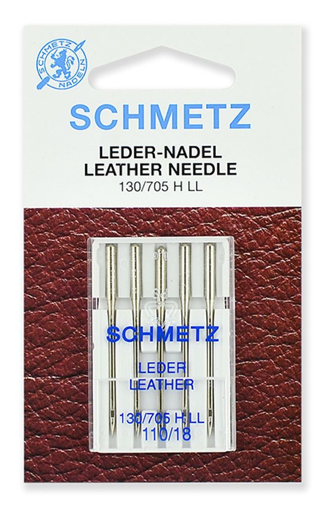 Иглы для швейных машин для кожи Schmetz 130/705H LL №110, уп. 5 игл