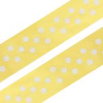 Лента атласная в горошек 45.0 мм / 3 метра, желтый, Globus