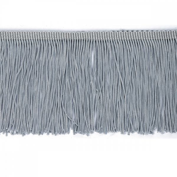 Бахрома отделочная широкая 150.0 мм / 4.5 метра, цв.серебро