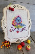 Набор для вышивания нитками МП Студия (Жар-птица), Нарядная синичка, 15х16 см