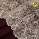 Кружево бельевое эластичное 195 мм / 3 м, 8034 цв.L168 серебристый пион, Kruzhevo