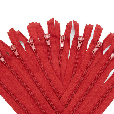 Молния спираль (витая) Т5 (5 мм) 1 зам., разъем., 65 см, 519 красный, 10 шт
