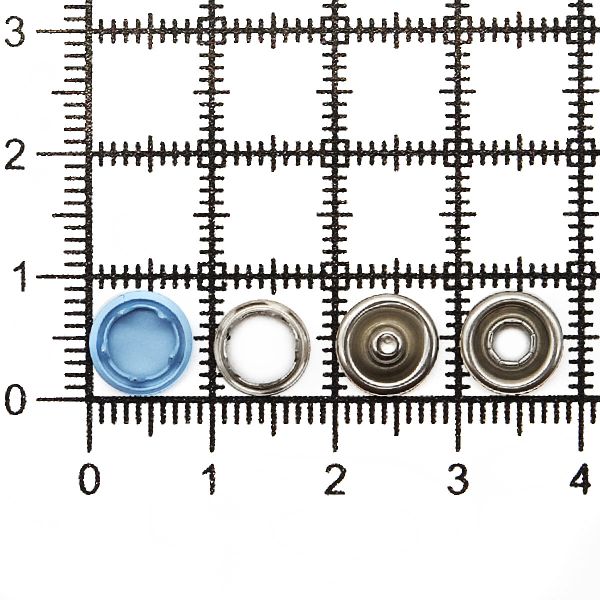 Кнопка рубашечная (джерси) закрытая ⌀7.8 мм, ≈144 шт, МЕТАЛЛ, эмаль, 185 св.голубой матовый, NEW STAR