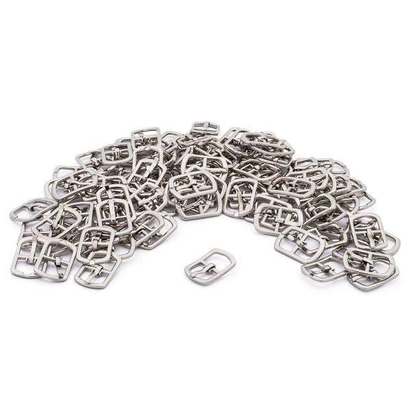 Пряжка обувная металл 10 мм (никель), 100 шт