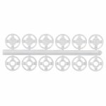 Кнопка пришивная пластик ⌀7 мм, 24 шт, белый, KOH-I-NOOR 11 (MIA1020 №1/2)