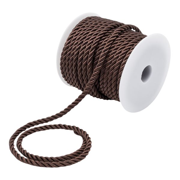 Шнур витой 5мм / 18,29м, 038 темно-коричневый, 1AS-168