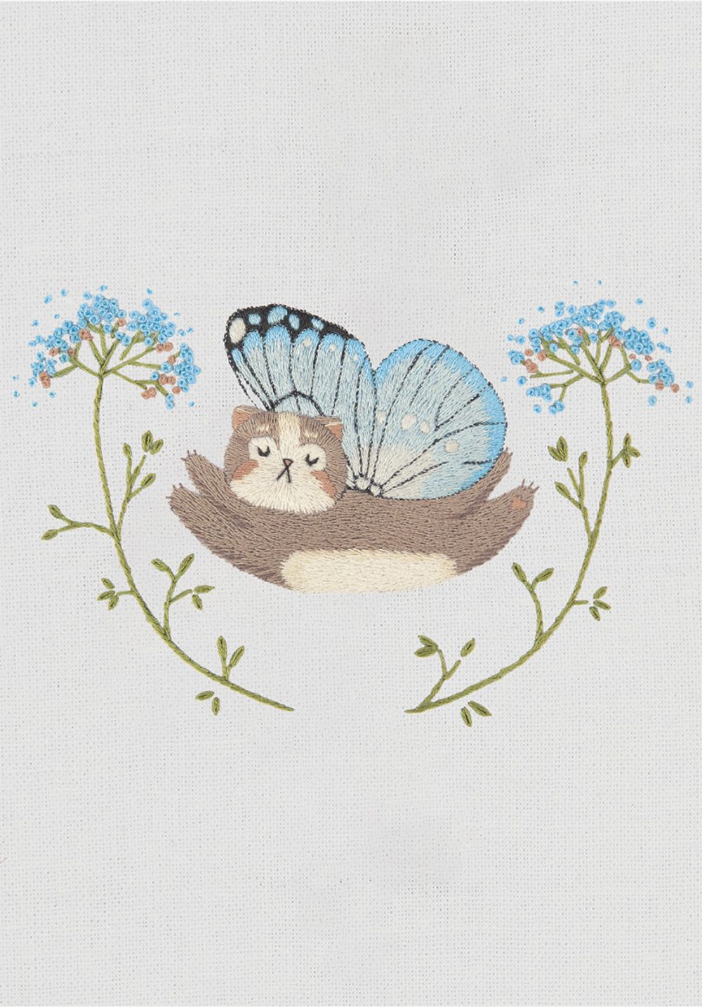 Набор для вышивания нитками Panna, Живая картина, Котофей, 15х10 см