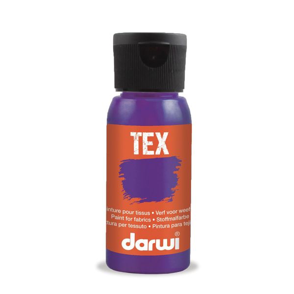 Краска для ткани Darwi TEX, 50 мл, 900 фиолетовый
