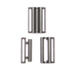 Пряжка-застежка 40 мм (внешн. 45х31 мм), 4 шт, т.серебро, BIG