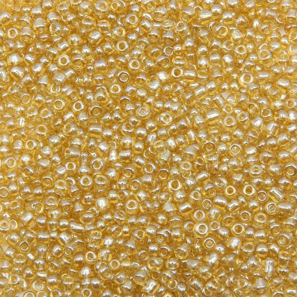 Бисер Astra&Craft 11/0 (2.1 мм), 200 г (10х20 г), цв. 102-О тем. золотой/прозрачный, глянцевый