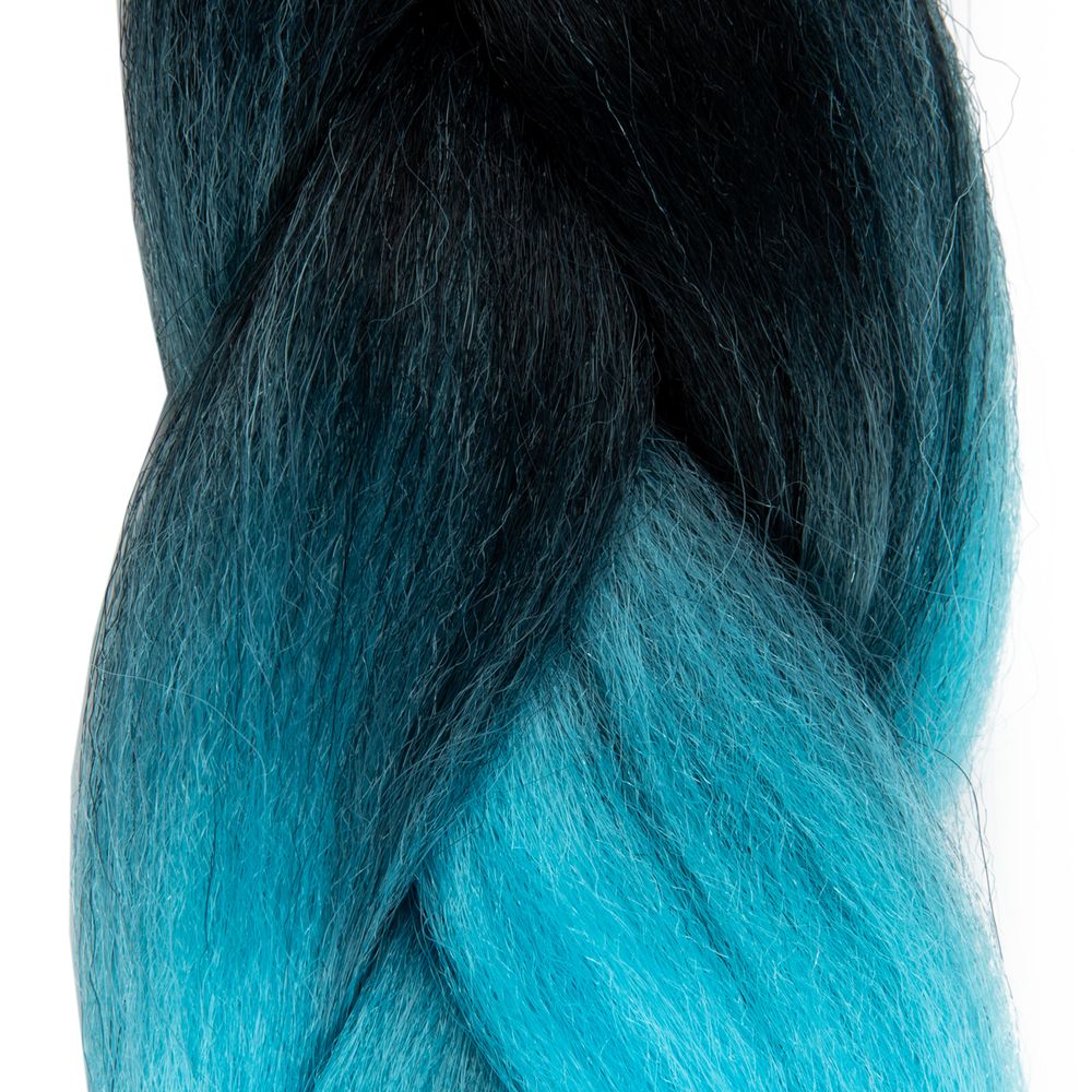 Украшение для волос "Канекалон" 60±3 см, 1 шт, №05 яр.голубой, чёрный, Cherry Mary, TH07050