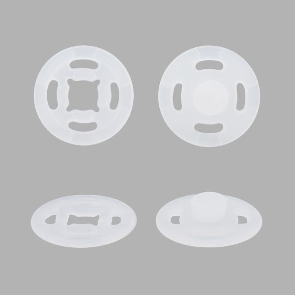 Кнопки пришивные нейлон 15 мм, прозрачный, 6 шт, Pony, 77904