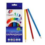 Карандаши цветные шестигранные "Классика" 12 цветов, деревянные