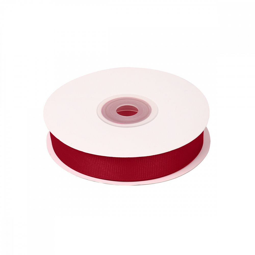 Лента репсовая (в рубчик) 20.0 мм / 22.8±1 метра, 260 бордовый, Magic4Hobby