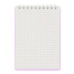 Блокнот с пластиковой обложкой, тиснение серебряной фольгой, 500 мкр, на гребне, A6 60 л., 4 шт, клетка, Лиловый 01042, Светоч 60Б31