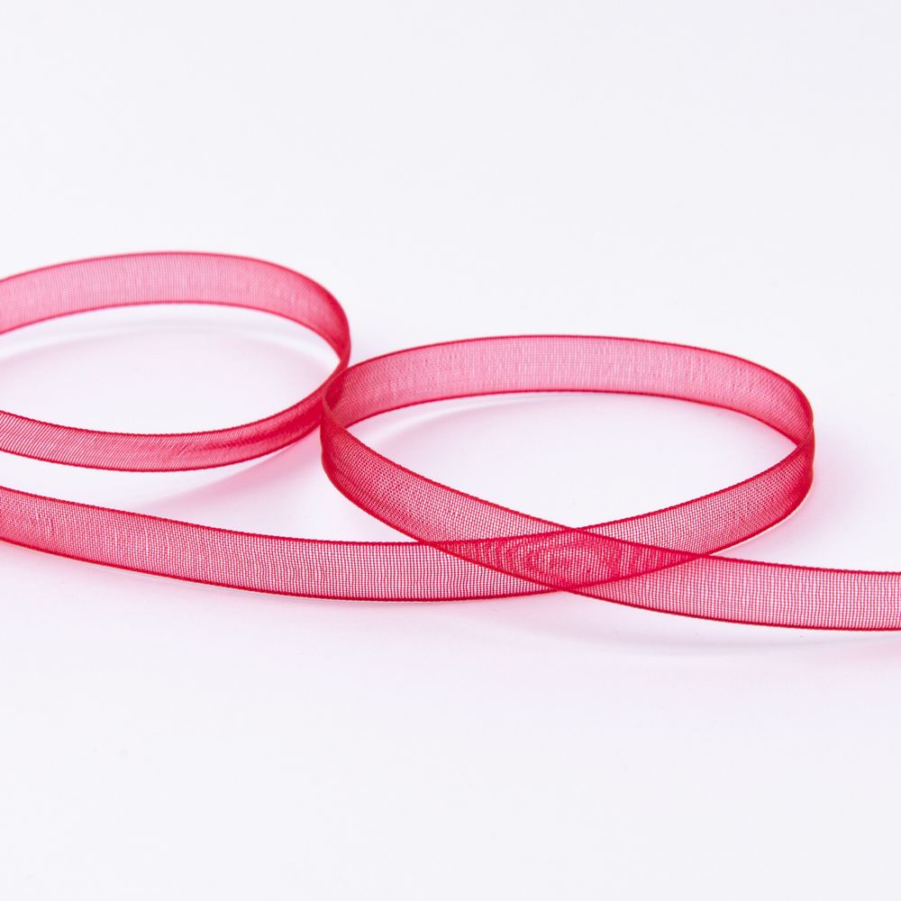 Лента капроновая (органза) _6.0 мм / 45.7 метров, 037 т.красный, Blitz OR-6