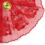 Кружево на сетке широкое 225 мм, OG44, цв.красный, правая уп.6м, Kruzhevo