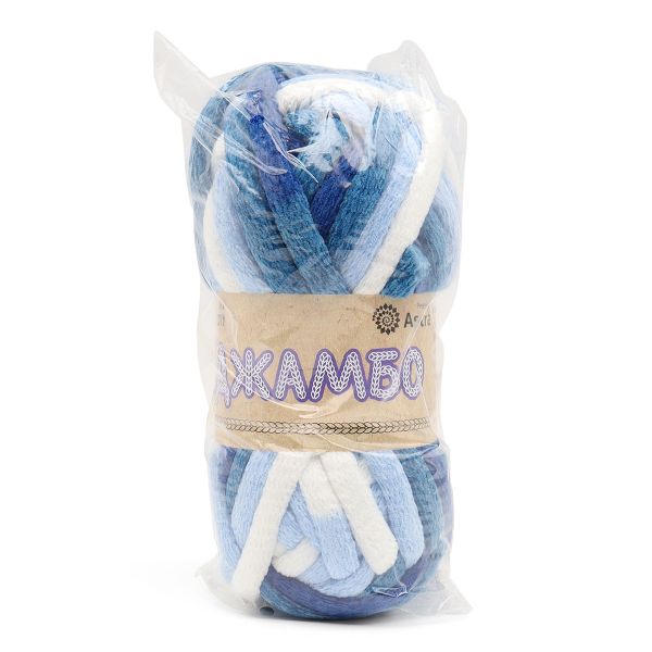 Пряжа Astra Premium (Астра Премиум) Джамбо / уп.1 мот. по 150 г, 13 м, 09 серый/белый/т-синий