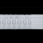 Лента (тесьма) шторная: сборка вафельная (1:2.5) 60 мм / 50 метров, (2 ряда петель, 4 шнура), белый, C705