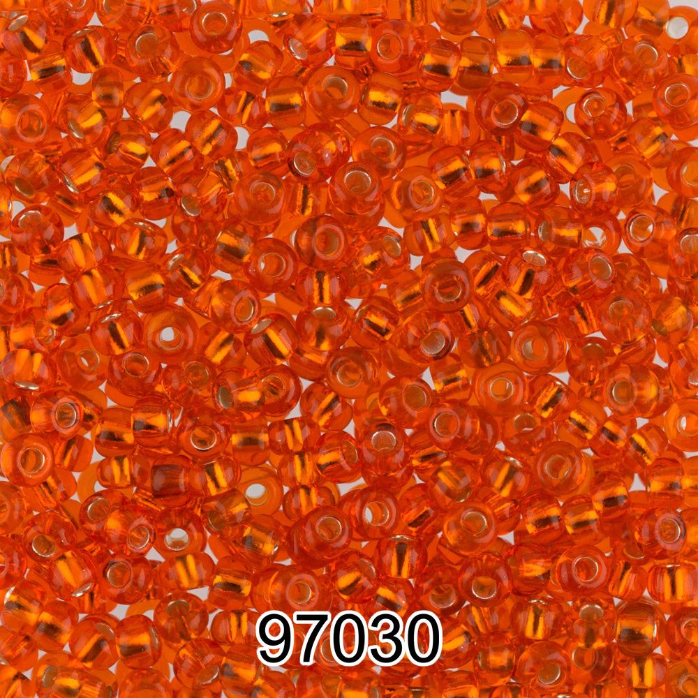 Бисер Preciosa 10/0 (2.3 мм), 500 г, 97030 (Ф198) яр.оранжевый