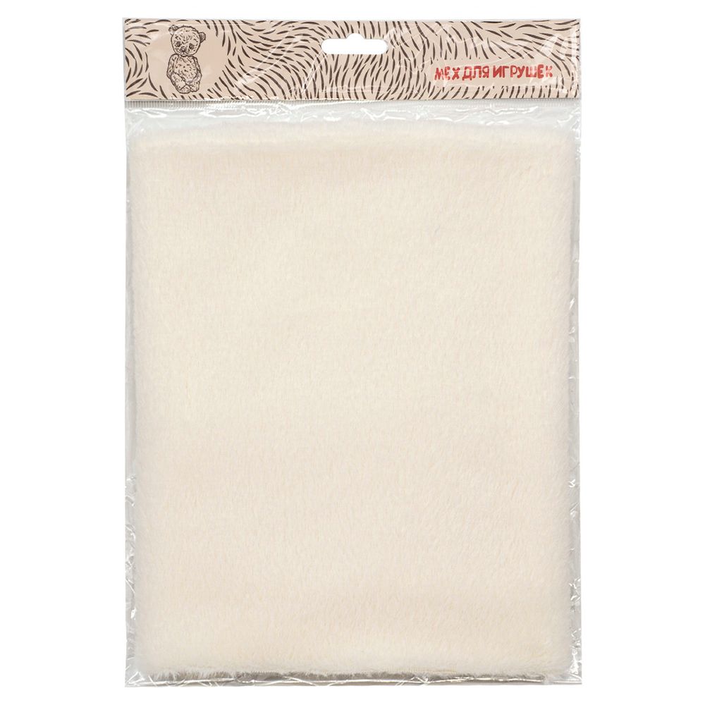 Мех "Кролик" ворс 8мм, 48 смх50 см, кремовый