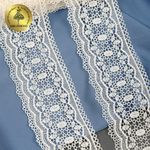 Кружево гипюр (плетёное) 80 мм, матовая нить TBY.0618, цв.F102 молочный уп.13.71м, Kruzhevo