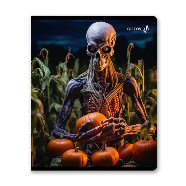 Тетрадь ученическая общая, глянцевая ламинация, A5+ 48 л. на скобе 65 г/м², белизна 100 %, 10 шт, клетка, 00988 Гости из будущего, Светоч 48Т11