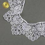 Кружево гипюр (плетёное) 45 мм, цв.01 белый, 9м, Kruzhevo