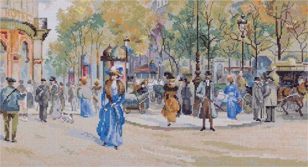 Набор для вышивания нитками Panna, Золотая серия, Бульвар Капуцинок, 45х24,5 см