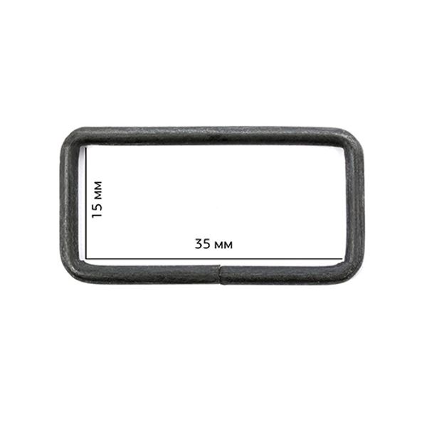 Рамка прямоугольная металл 35х15х2,5 мм, TSW цв. оксид уп. 500 шт